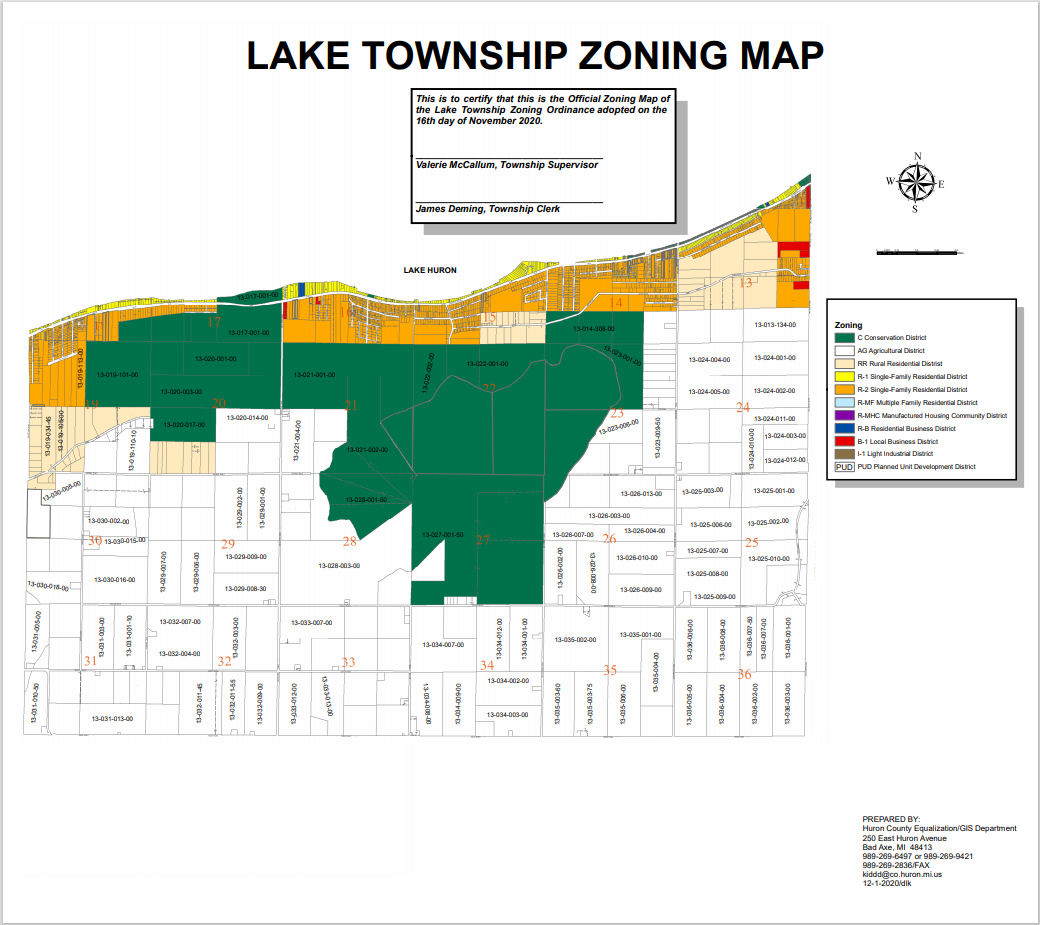 Map of Lake Township